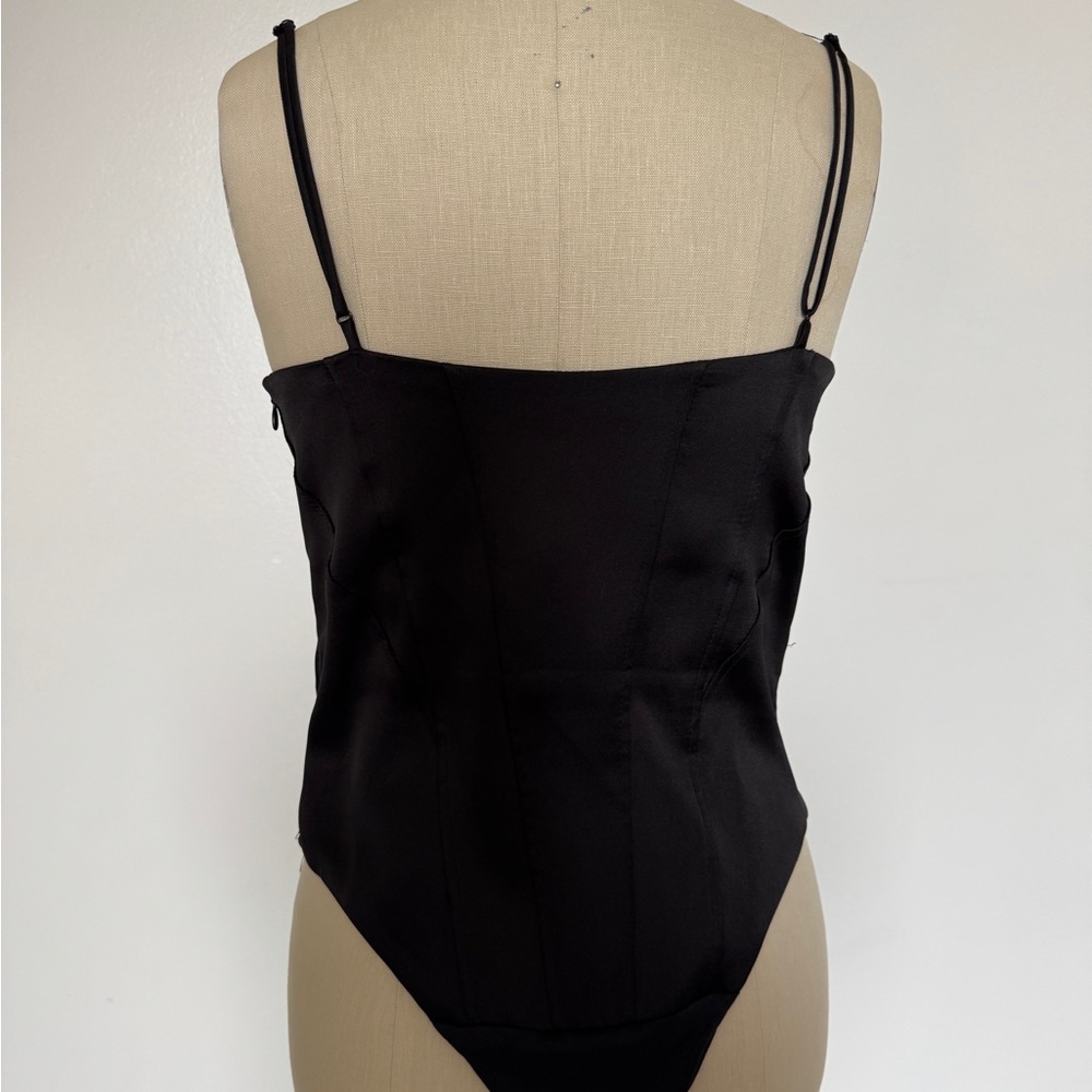 Zara Black Satin Bodysuit - Picture 2 of 3